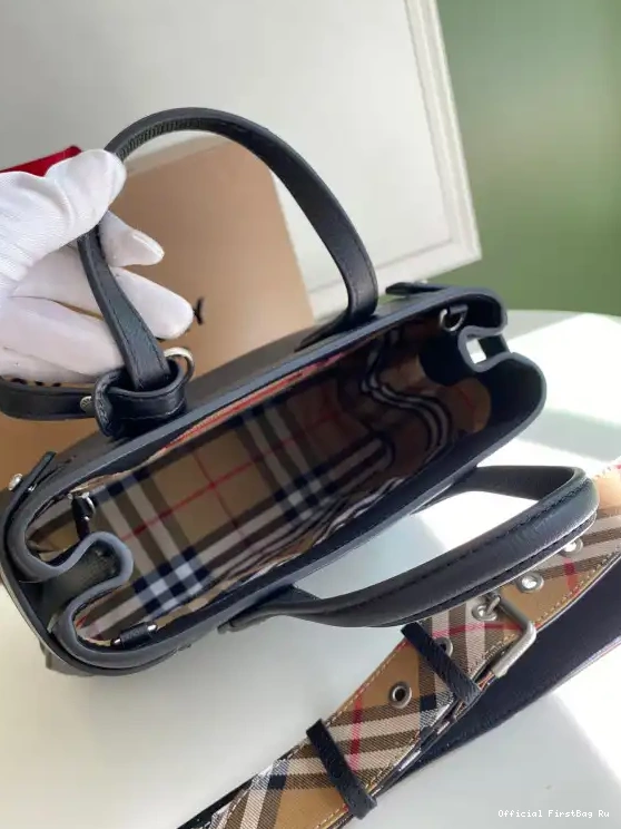 Official First Bag Ru Check Bowling Bag-26*12*19CM BURBERRY 0514